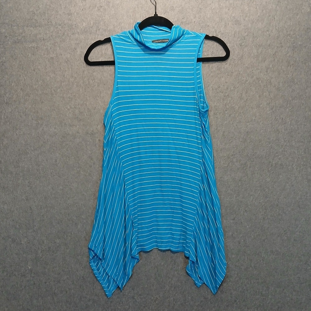 Signature Studio S asymmetrical tank SOFT chic classic buildable mock turtle